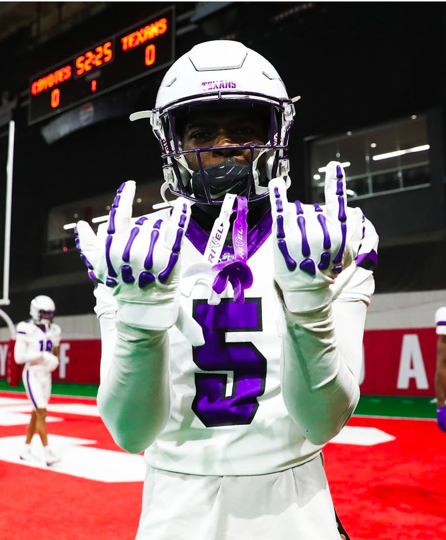 Reaper White Series Bones Football Gloves image 8