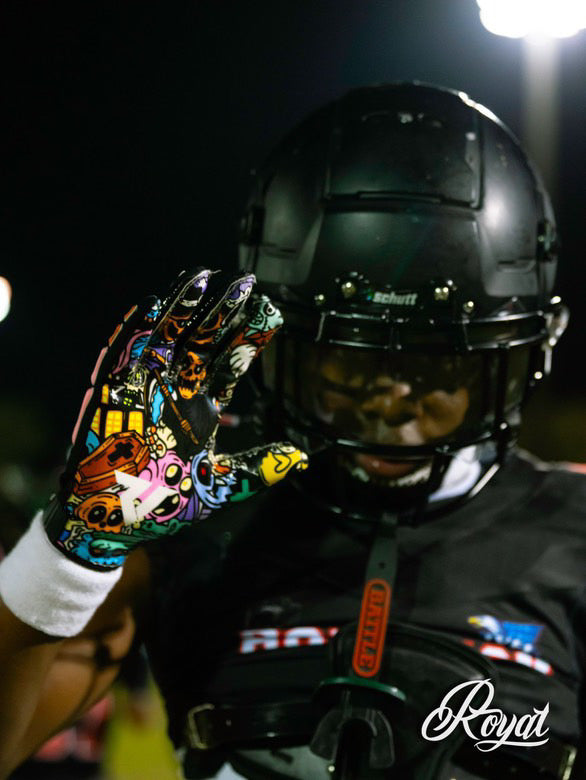 Reaper OFF THE WALL Bones Football Gloves image 6