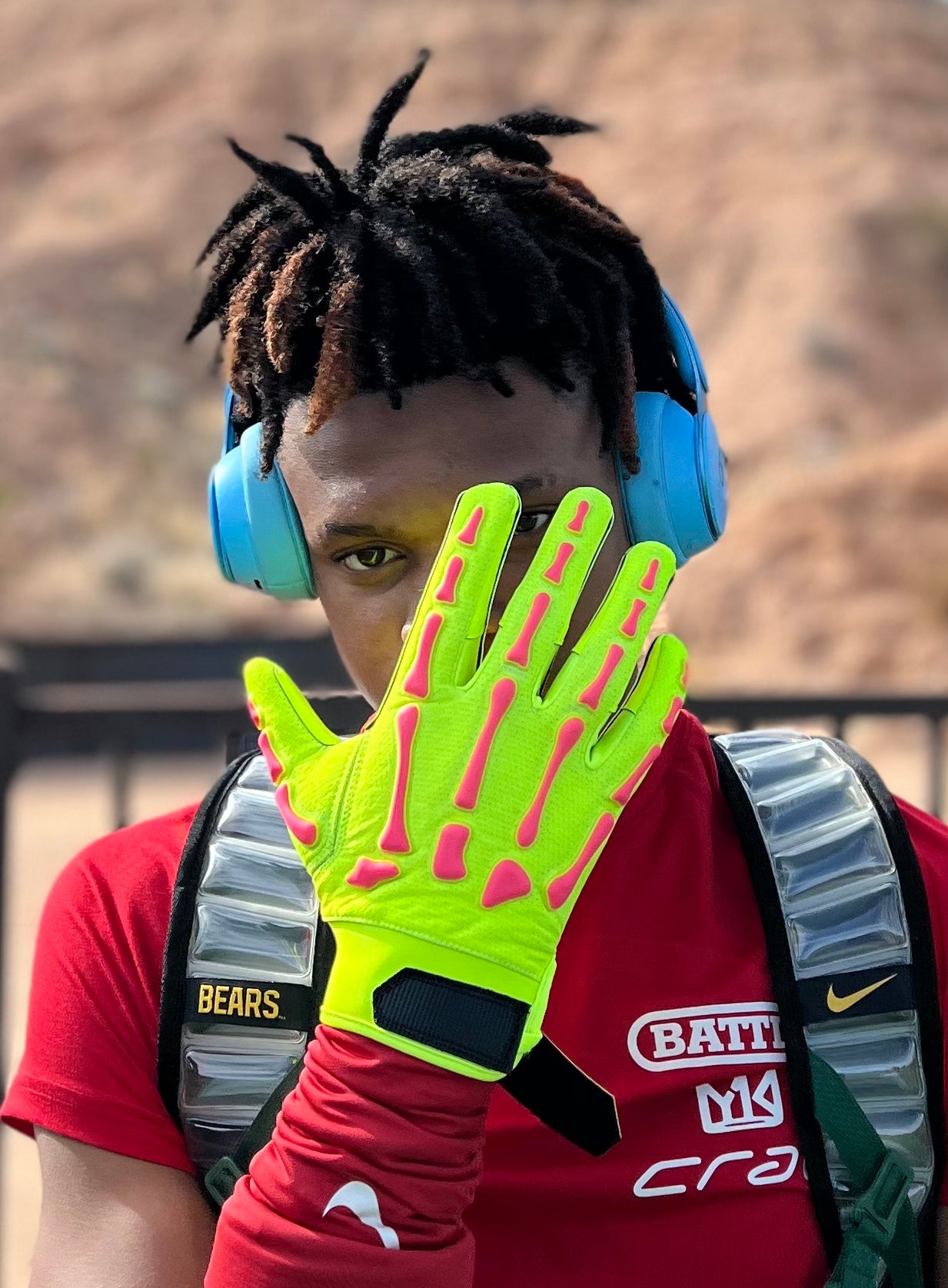 Reaper VIBE bones Football Gloves image 8