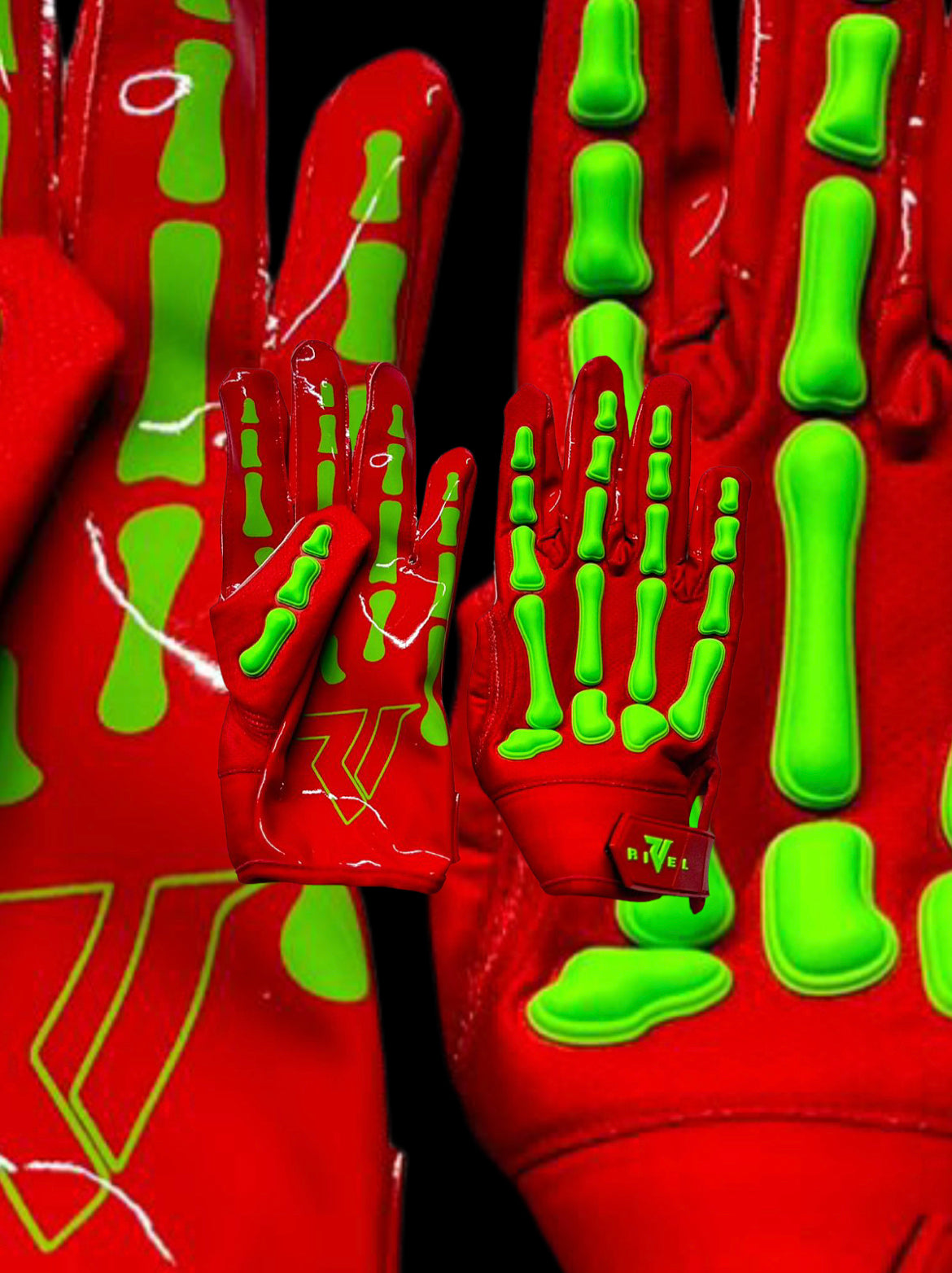 Reaper VIBE bones Football Gloves image 7