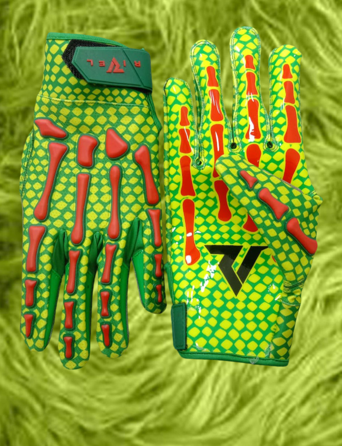 Reaper Grinch Bones football gloves image 0