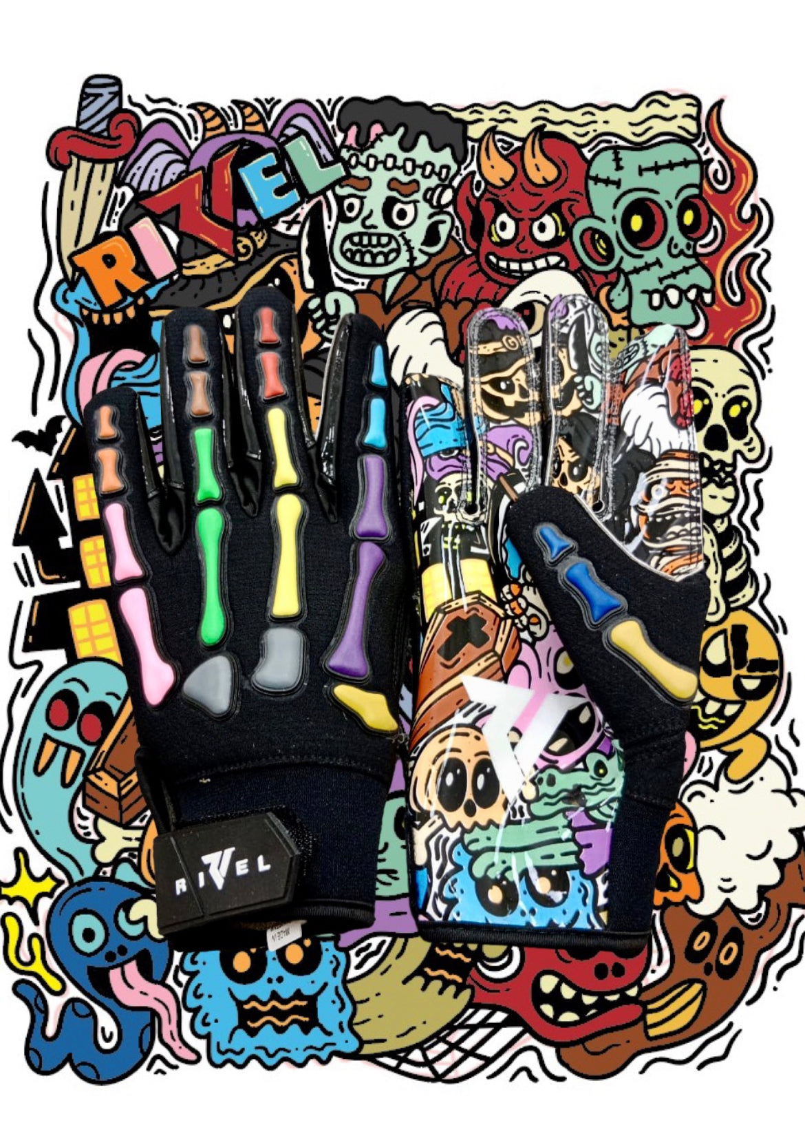 Reaper OFF THE WALL Bones Football Gloves image 5