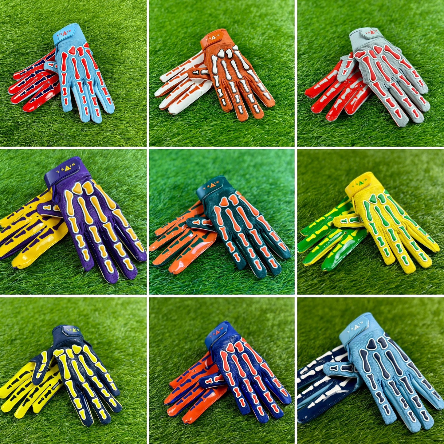 Reaper College Bones Football Gloves image 0