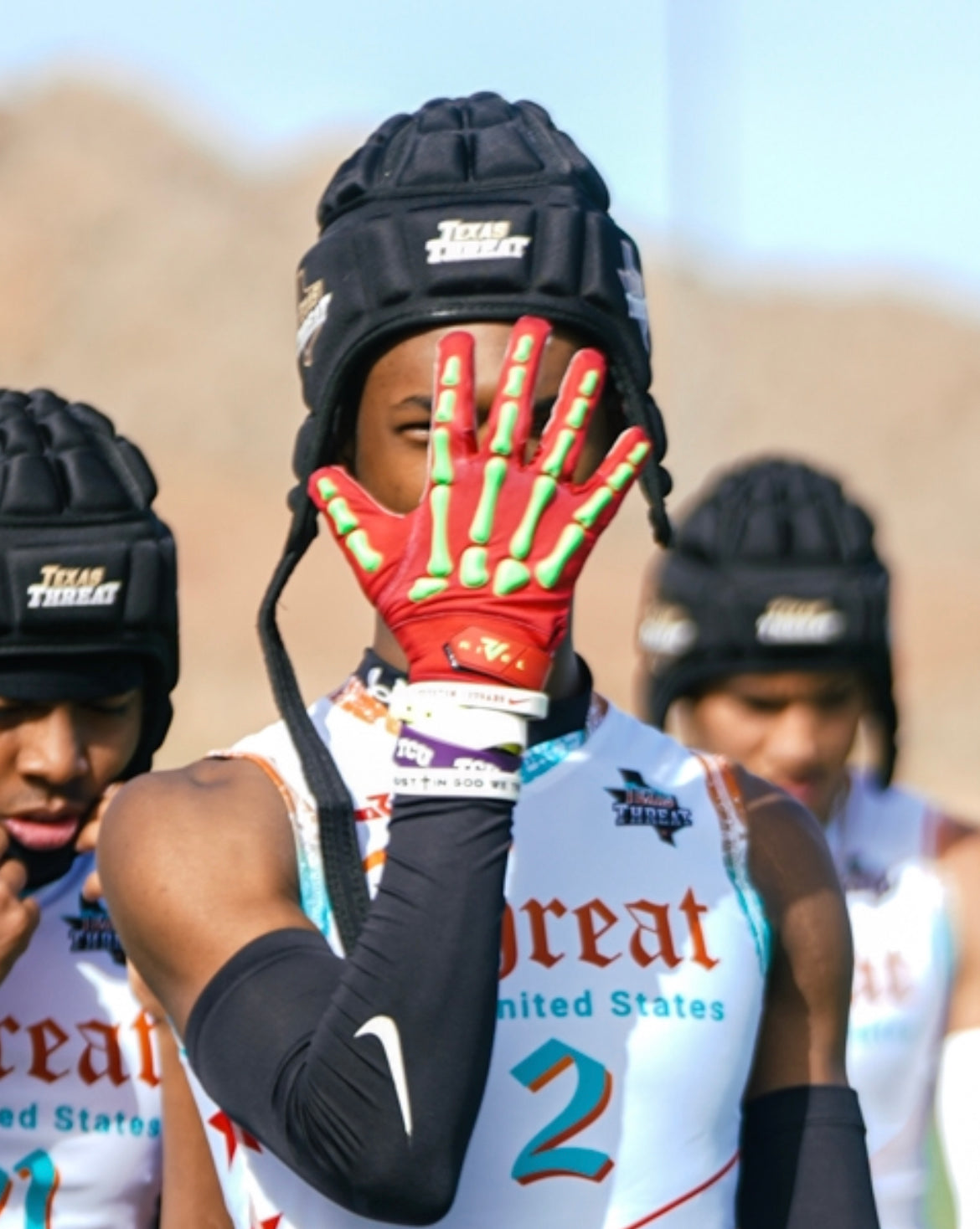 Reaper VIBE bones Football Gloves image 10