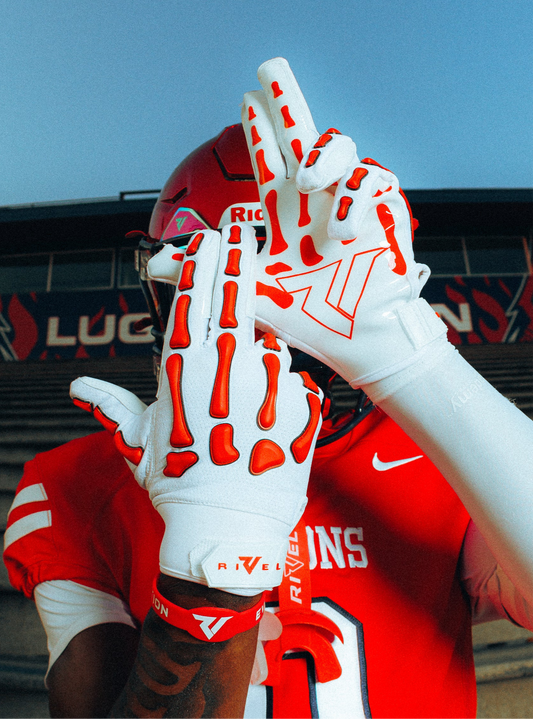 Reaper White Series Bones Football Gloves