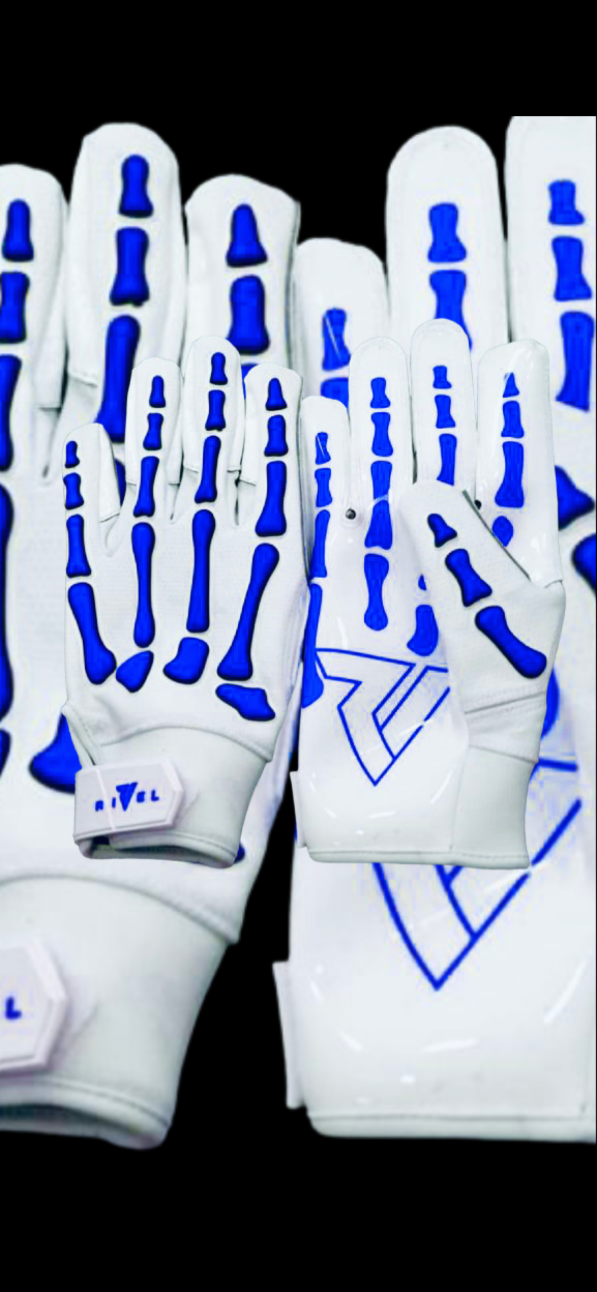 Reaper White Series Bones Football Gloves image 2