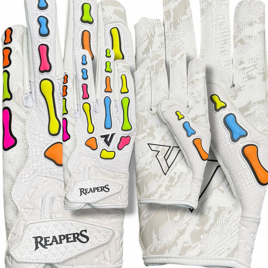 NEW Reaper SKITTLES Bones Football Gloves