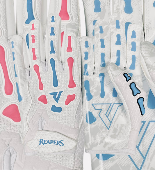 NEW Reaper White Series Bones Football Gloves