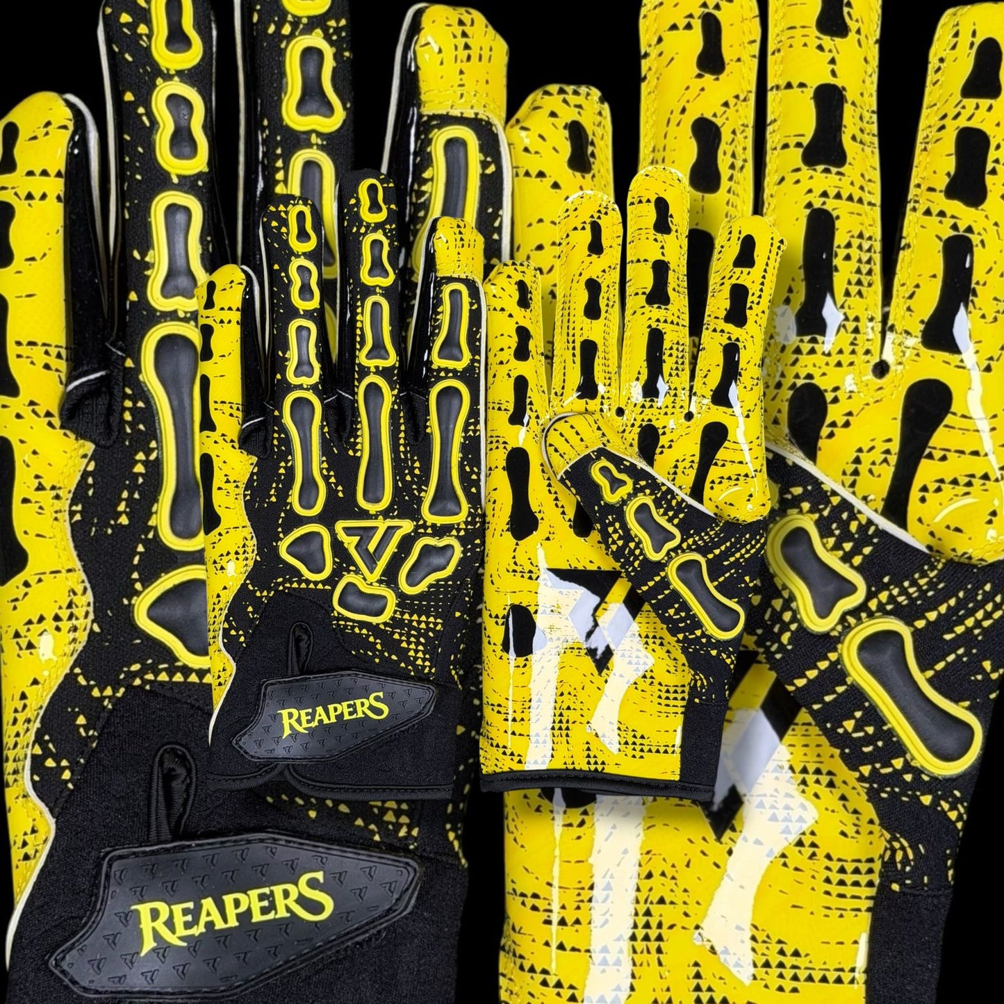 NEW Reaper BLK OREO Bones Football Gloves