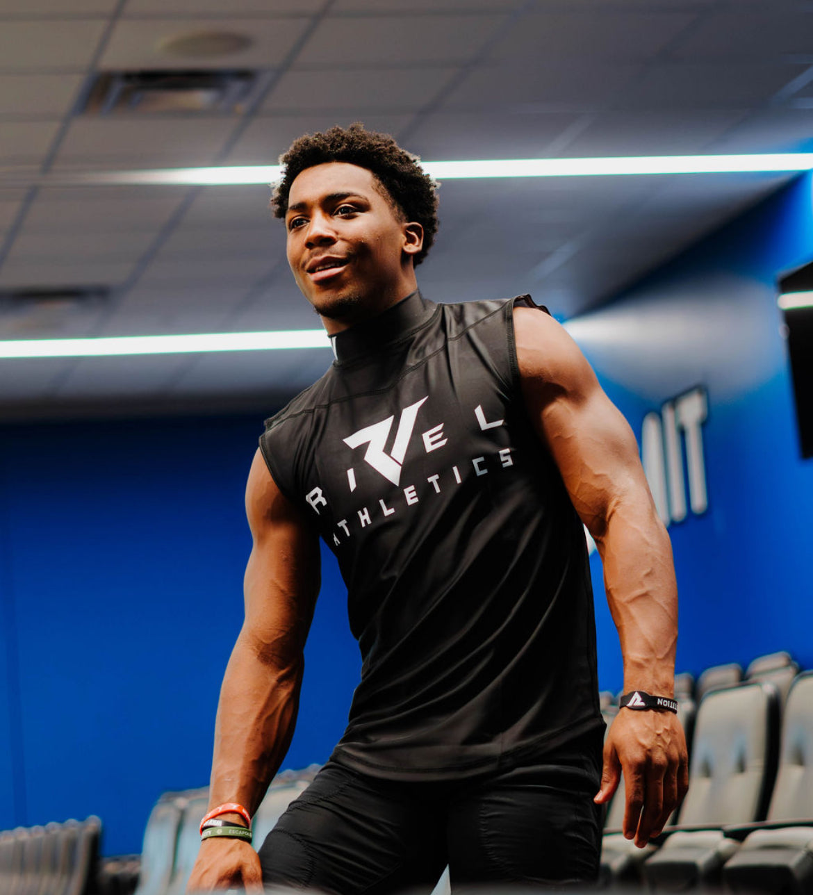 Gameday High Collar Rivel Compression Top