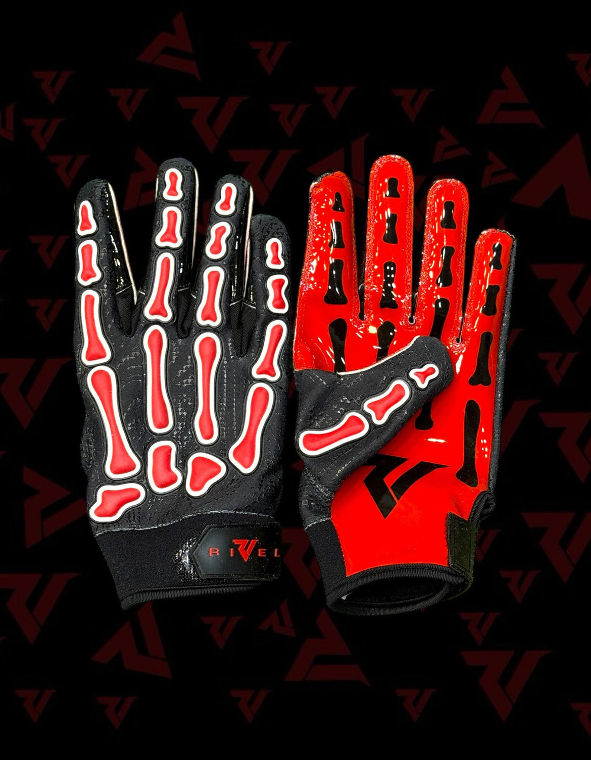 Reaper College Bones Football Gloves