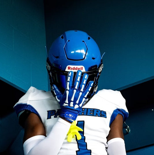 OG Reaper Bones Football Gloves (Black & White Bones)