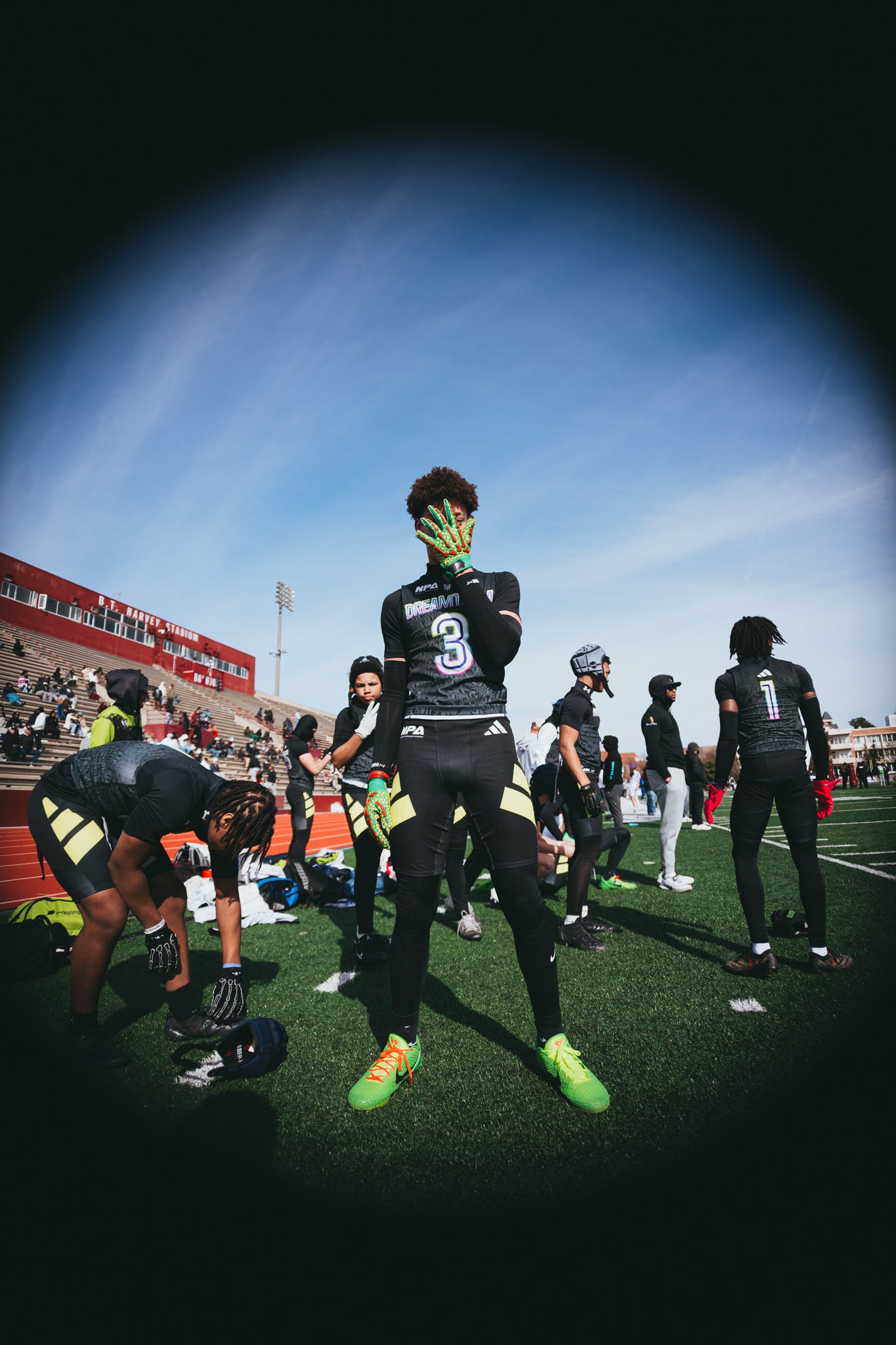 Reaper Grinch Bones football gloves image 1