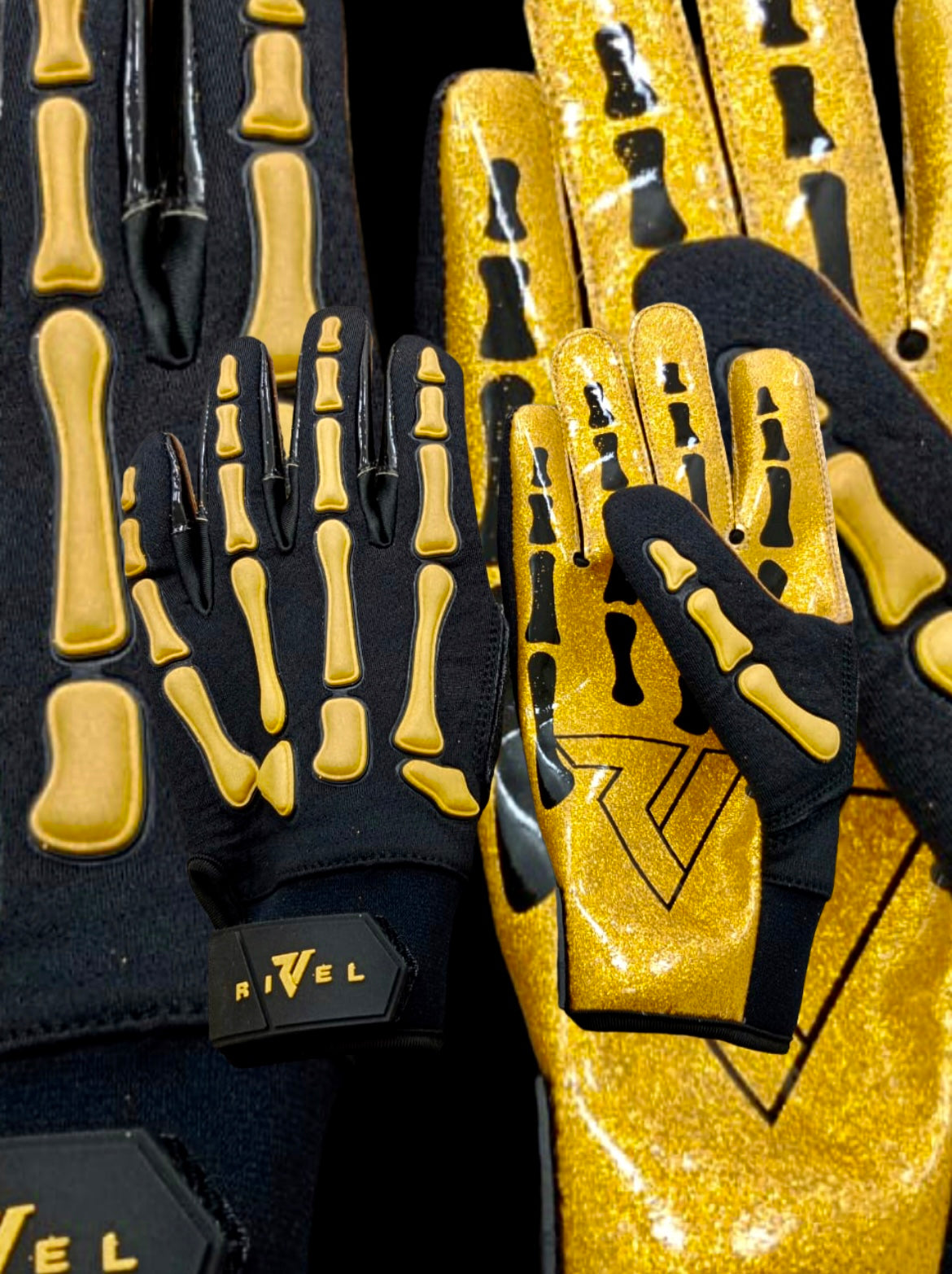 24k Reaper Bones Football Gloves image 3