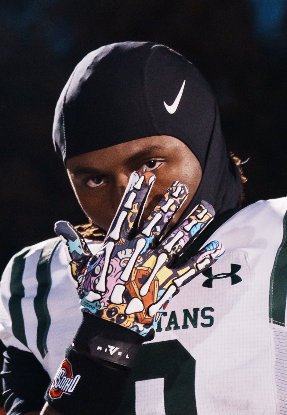 Reaper OFF THE WALL Bones Football Gloves image 11