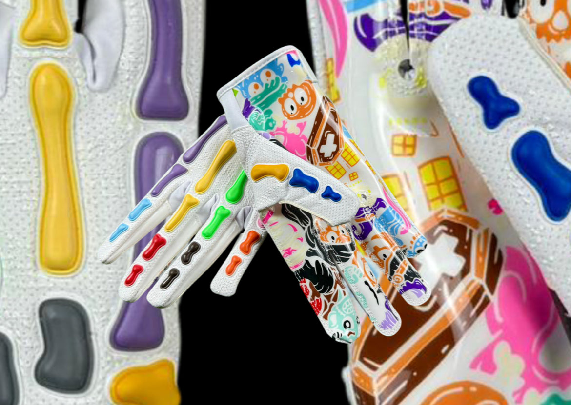 Reaper OFF THE WALL Bones Football Gloves image 12