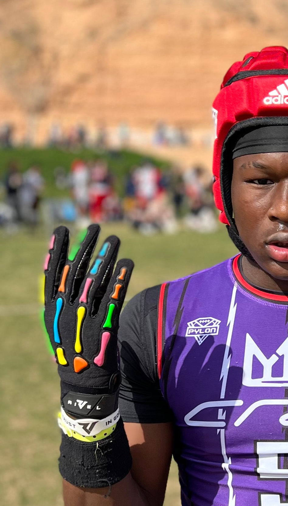 Reaper SKITTLES Bones Football  Gloves image 6