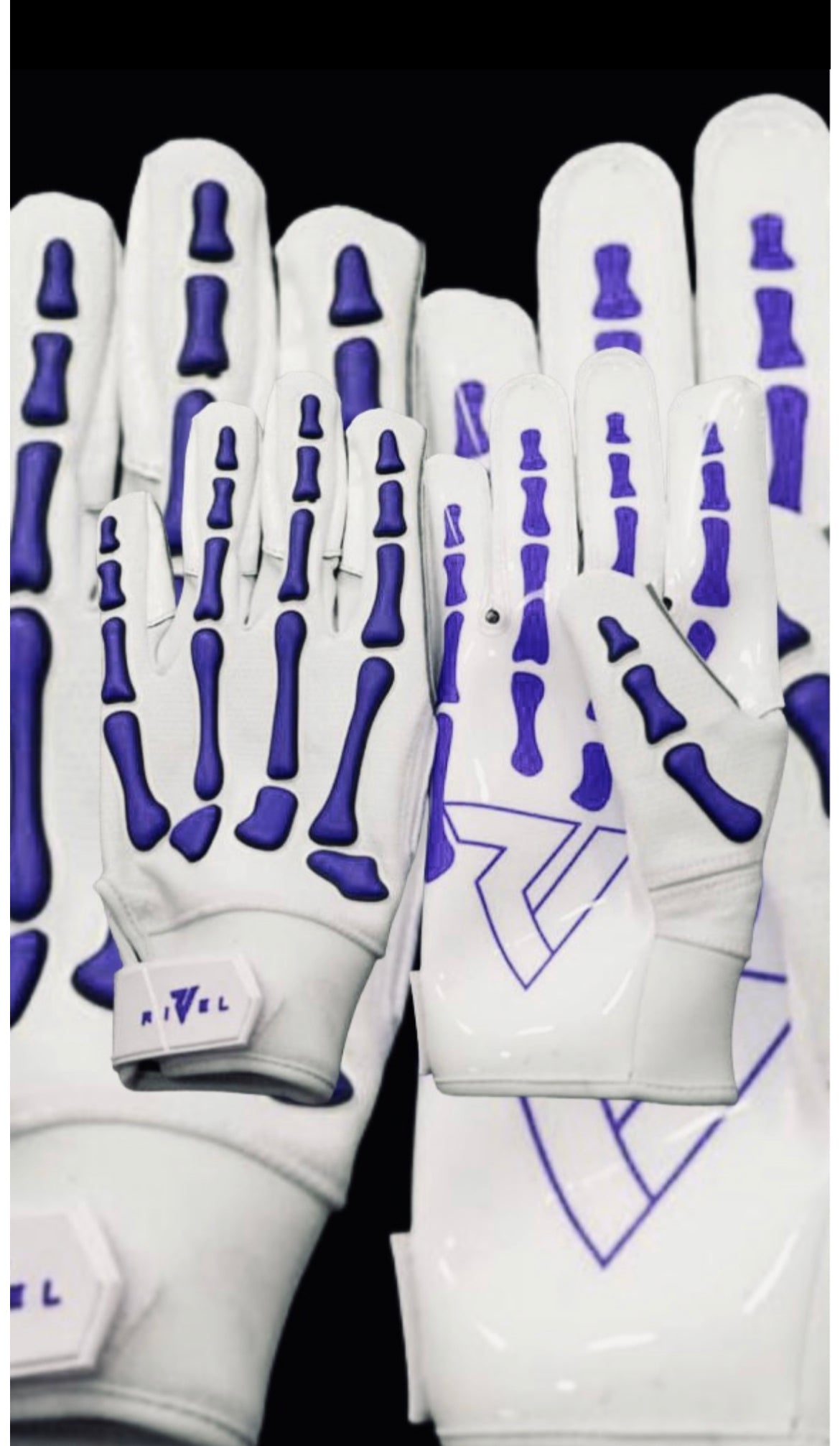 Reaper White Series Bones Football Gloves image 9