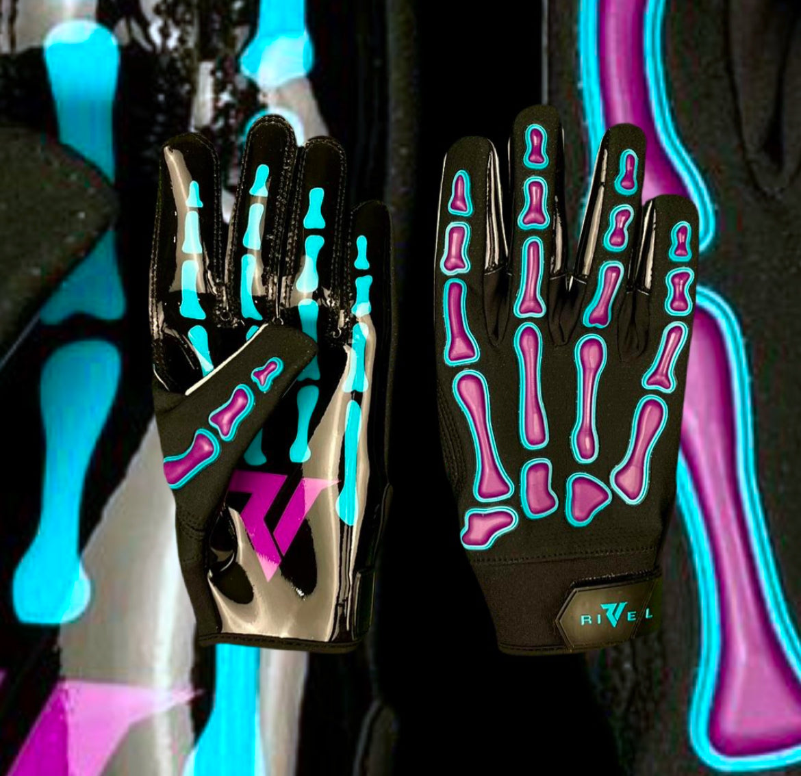 Reaper OFF THE WALL Bones Football Gloves image 10