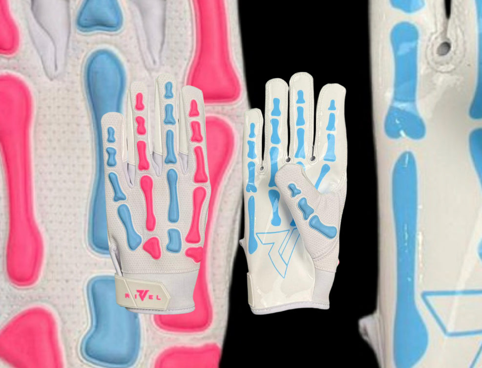 Reaper White Series Bones Football Gloves image 6