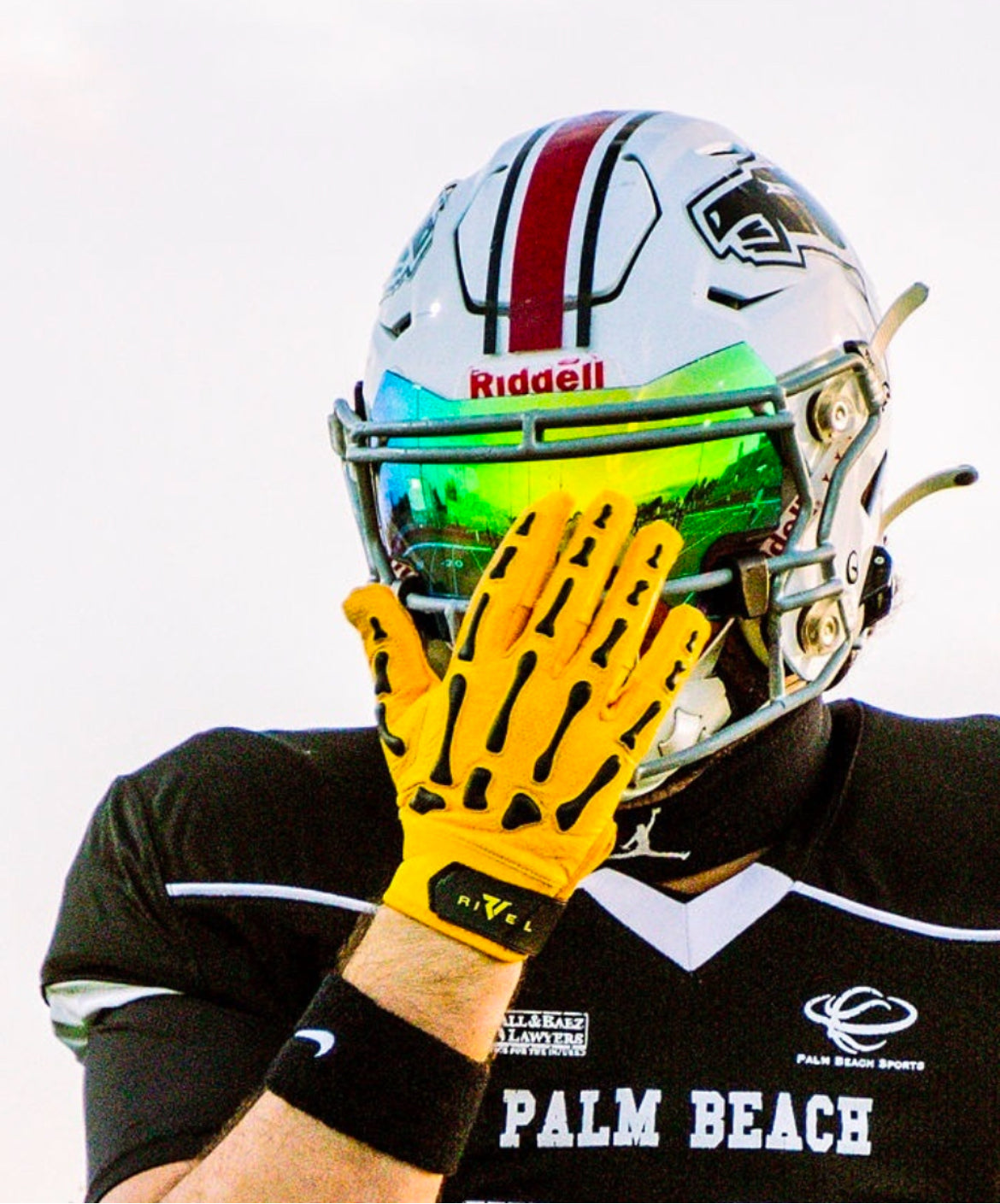 OG Reaper Bones Football Gloves (Black & White Bones)