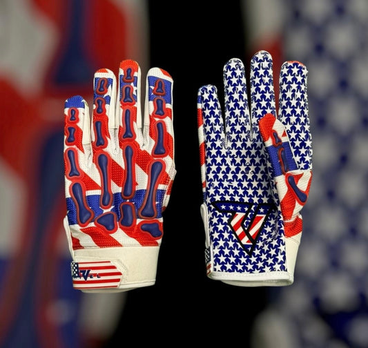 Merica Reaper Bones Football Gloves