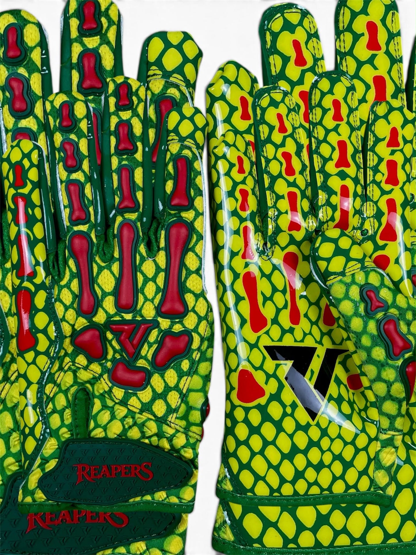 NEW Reaper Grinch Bones Football Gloves