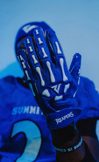 NEW OG Reaper Bones Football Gloves (Black & White Bones)