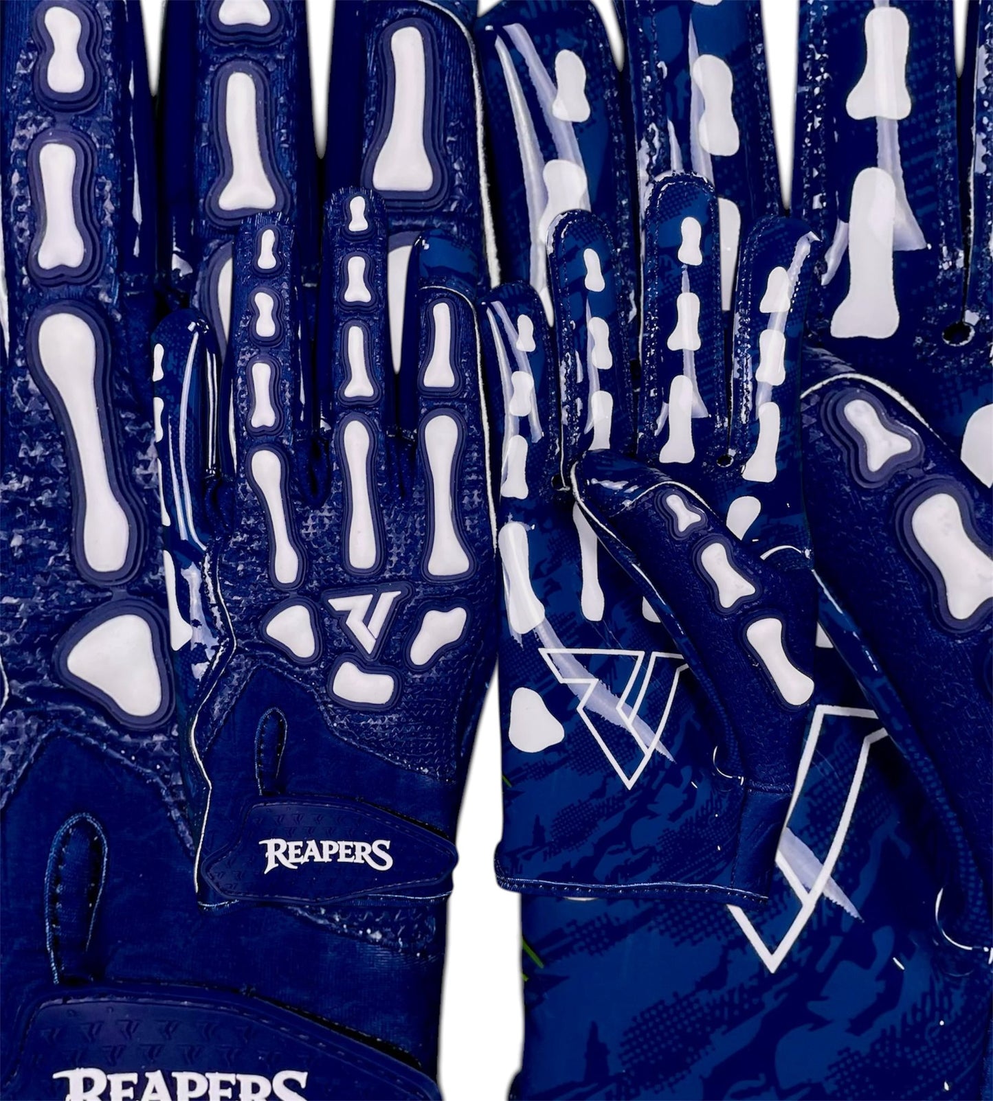 NEW OG Reaper Bones Football Gloves (Black & White Bones)