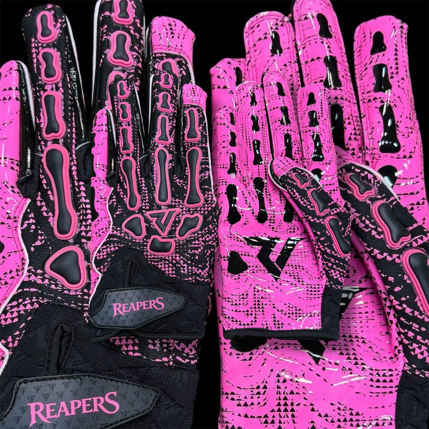 NEW Reaper BLK OREO Bones Football Gloves