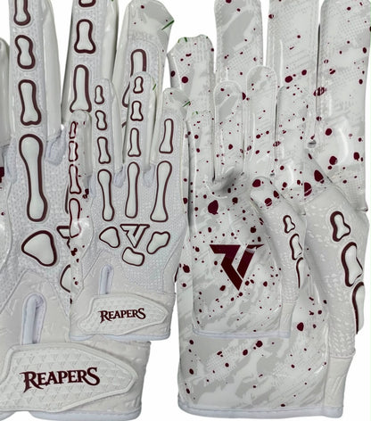 NEW Reaper WHT Series OREO Bones Football Gloves