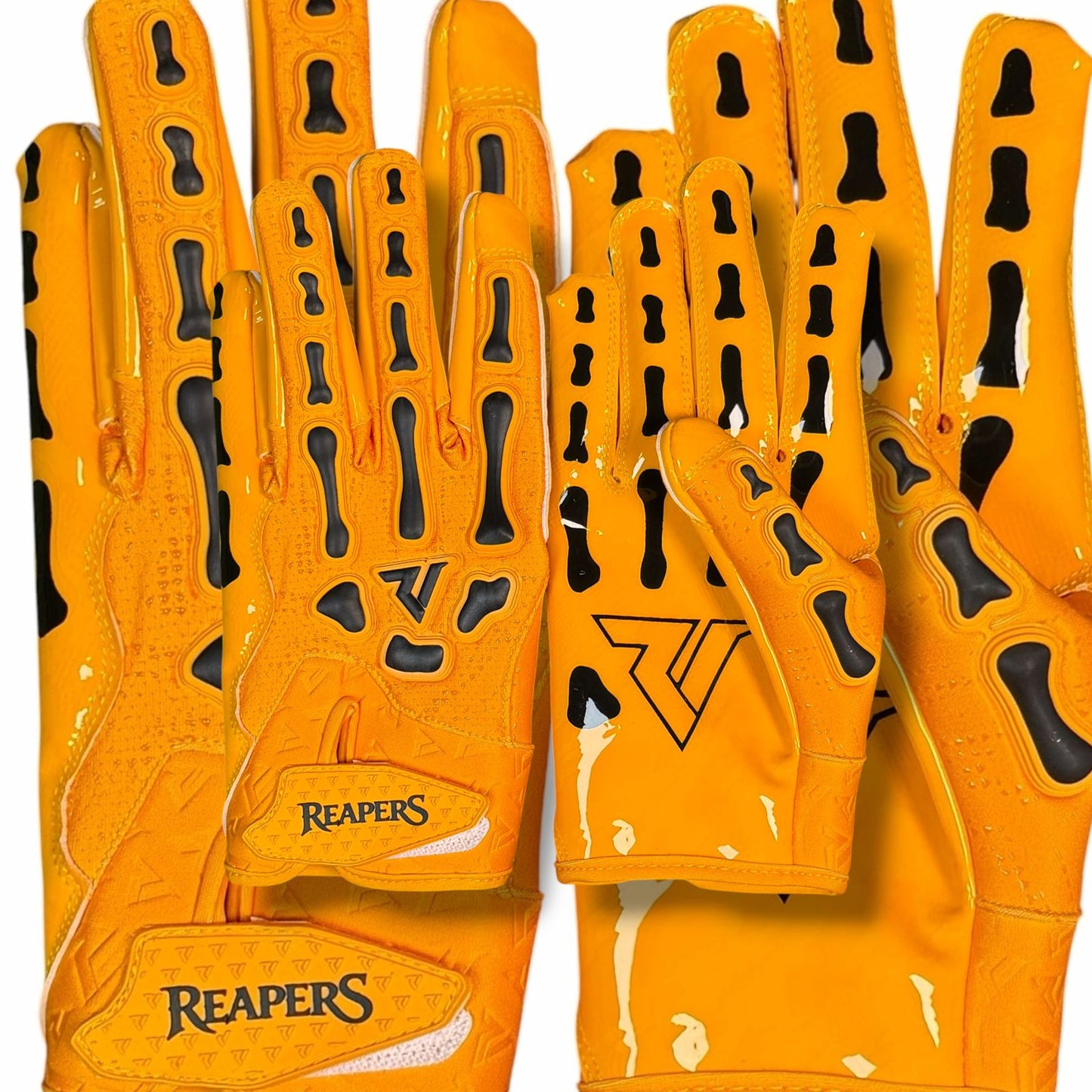 NEW OG Reaper Bones Football Gloves (Black & White Bones)