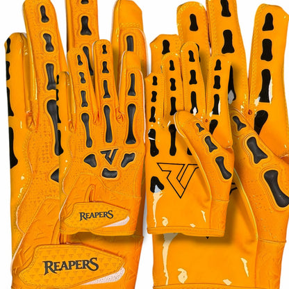 NEW OG Reaper Bones Football Gloves (Black & White Bones)