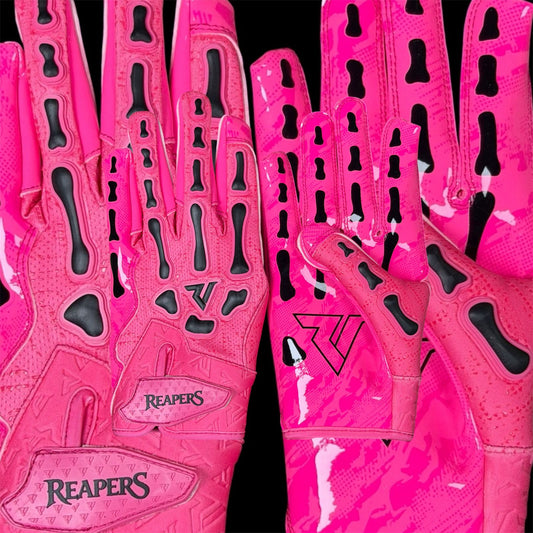 NEW OG Reaper Bones Football Gloves (Black & White Bones)