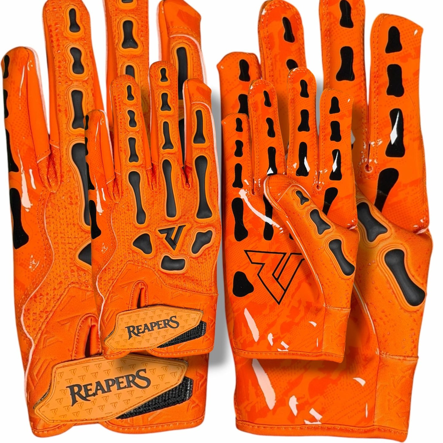NEW OG Reaper Bones Football Gloves (Black & White Bones)