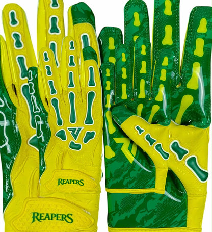 NEW Reaper College Bones Football Gloves