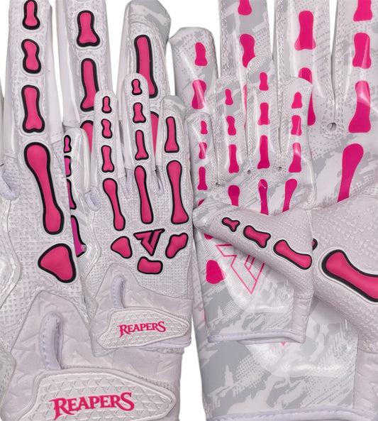 NEW Reaper White Series Bones Football Gloves