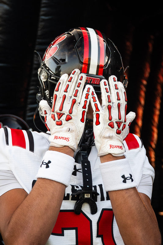 NEW Reaper White Series Bones Football Gloves