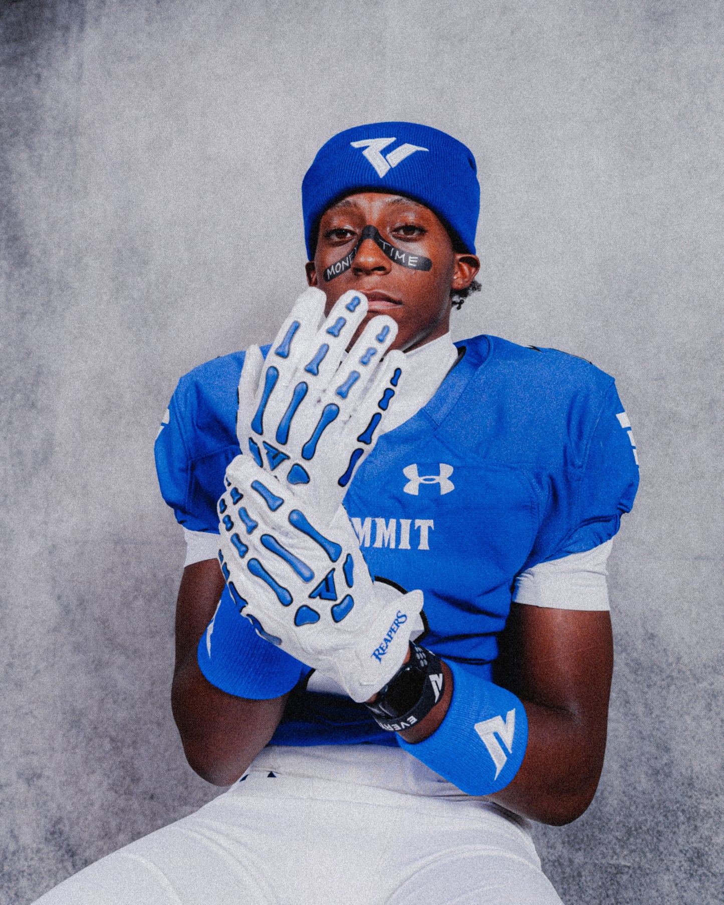 NEW Reaper White Series Bones Football Gloves