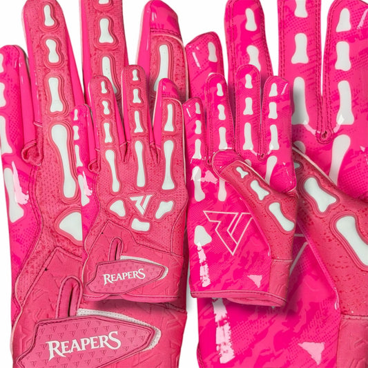 NEW OG Reaper Bones Football Gloves (Black & White Bones)