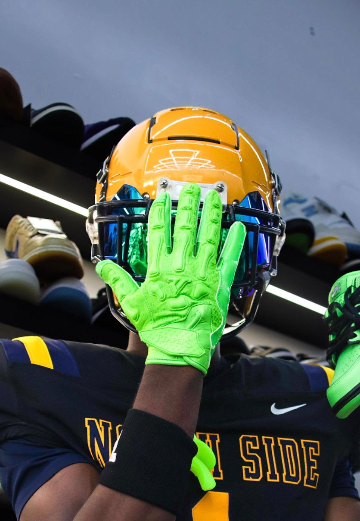 NEW Reaper Colors Bones Football Gloves