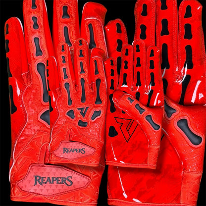 NEW OG Reaper Bones Football Gloves (Black & White Bones)