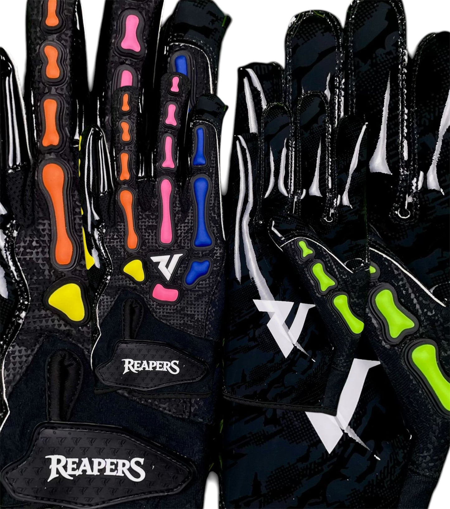 NEW Reaper NEON LIGHTS Football Gloves