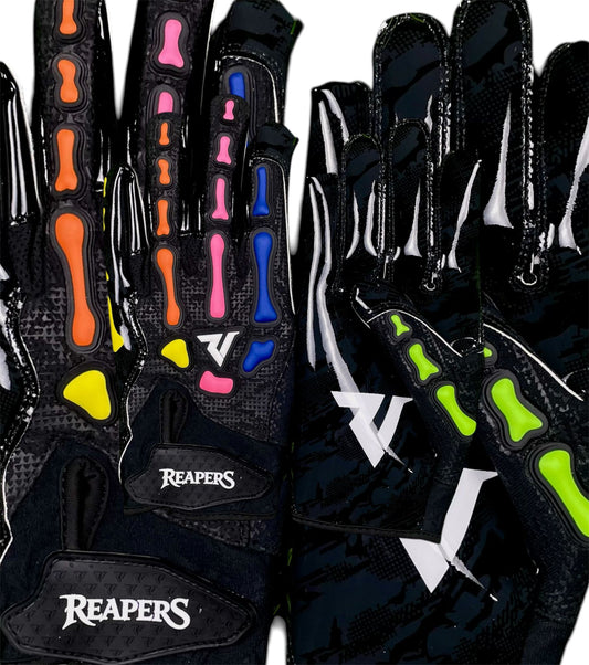 NEW Reaper NEON LIGHTS Football Gloves