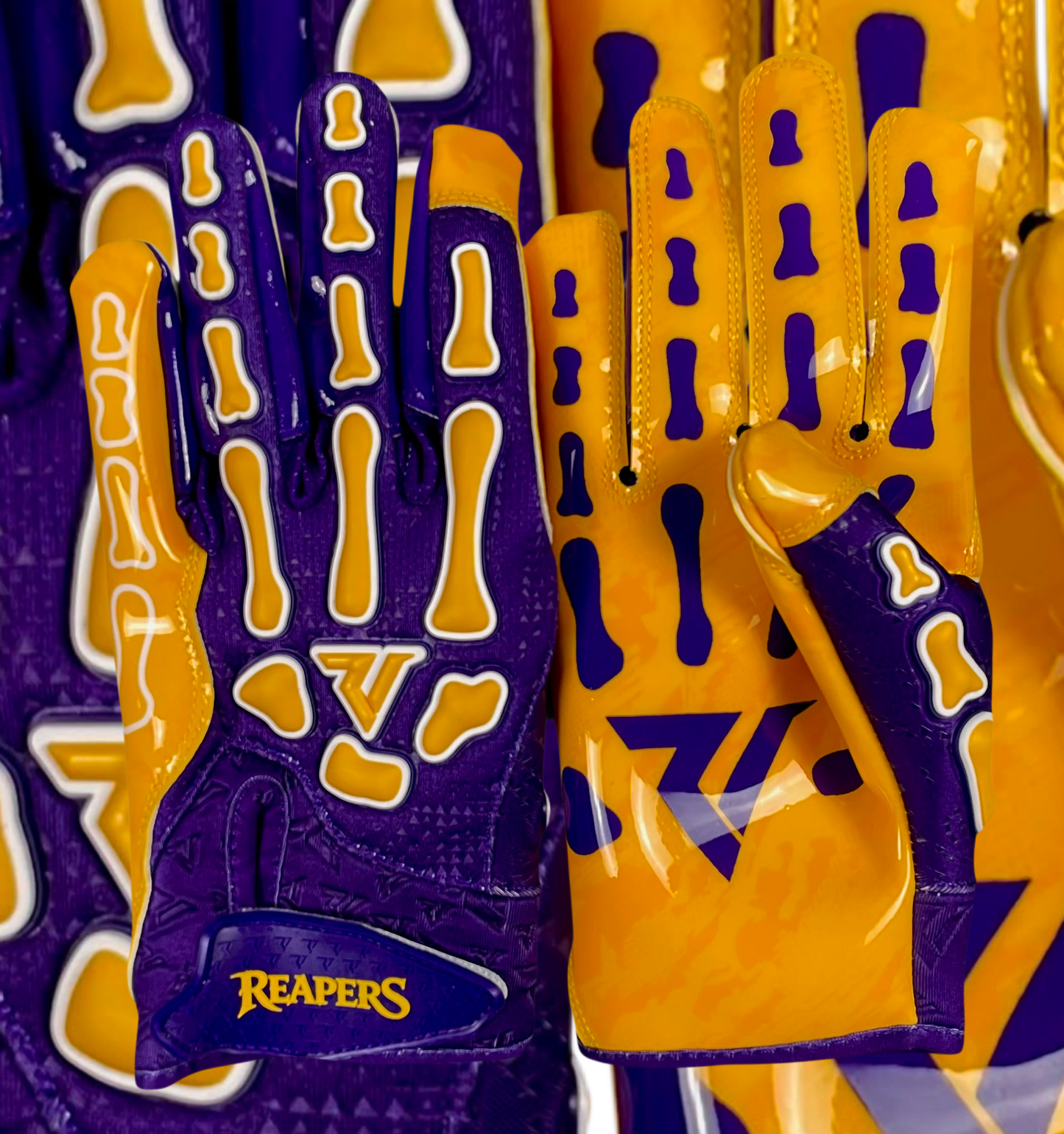 NEW Reaper College Bones Football Gloves
