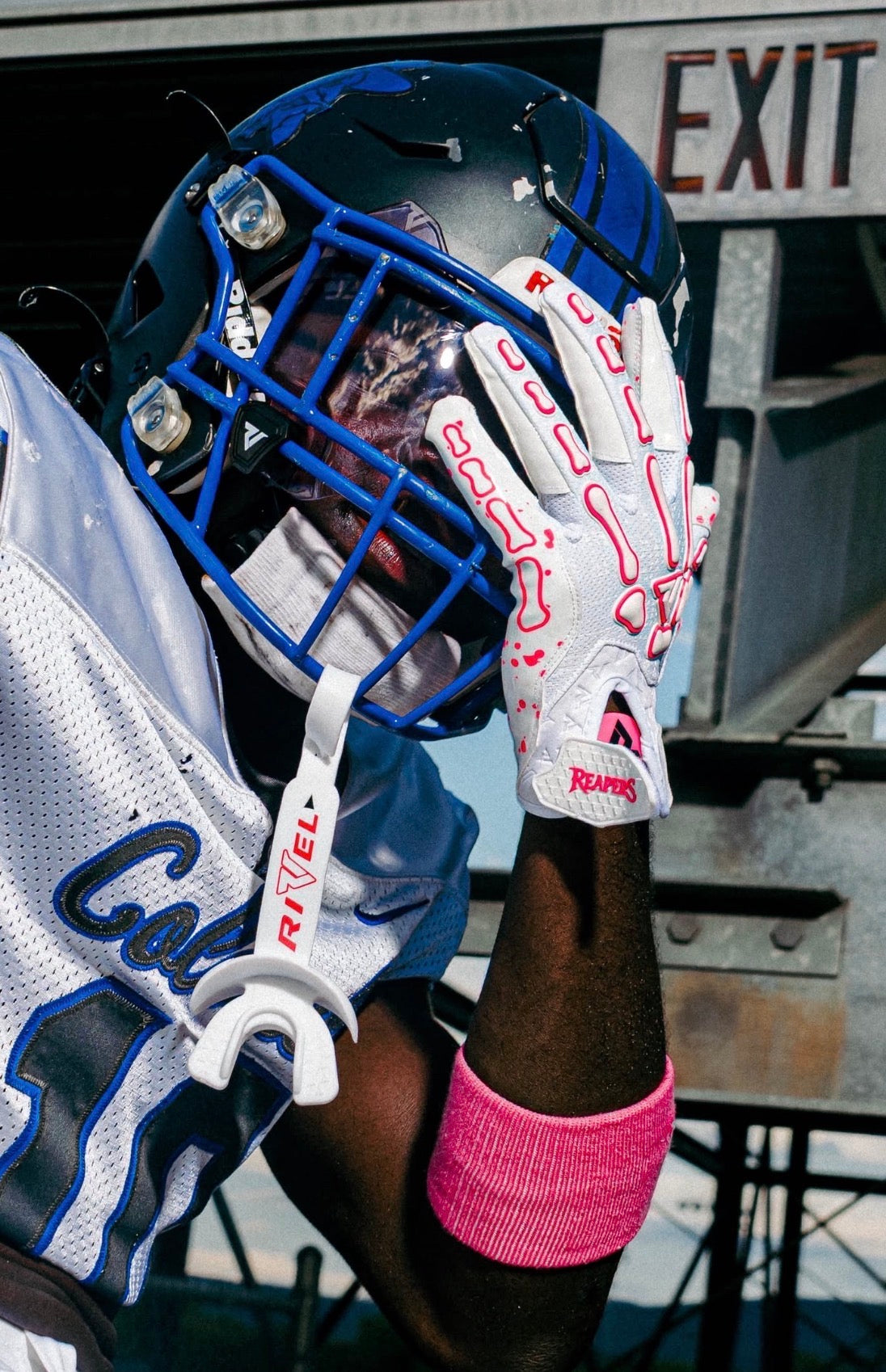 NEW Reaper WHT Series OREO Bones Football Gloves