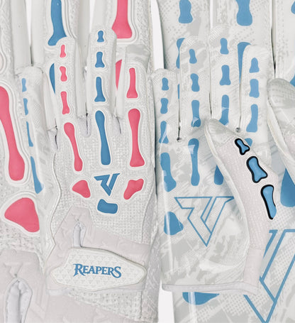 NEW Reaper White Series Bones Football Gloves