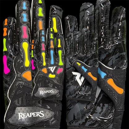NEW Reaper SKITTLES Bones Football Gloves