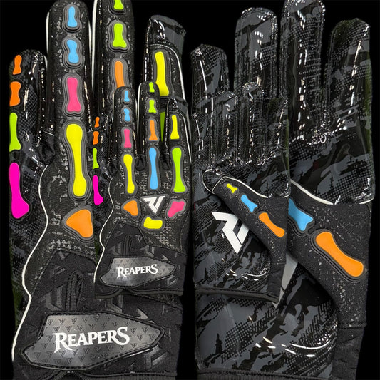 NEW Reaper SKITTLES Bones Football Gloves