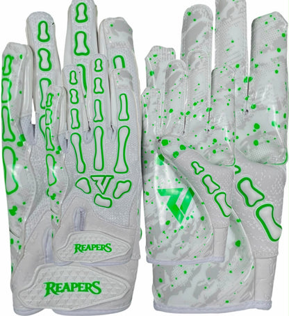 NEW Reaper WHT Series OREO Bones Football Gloves